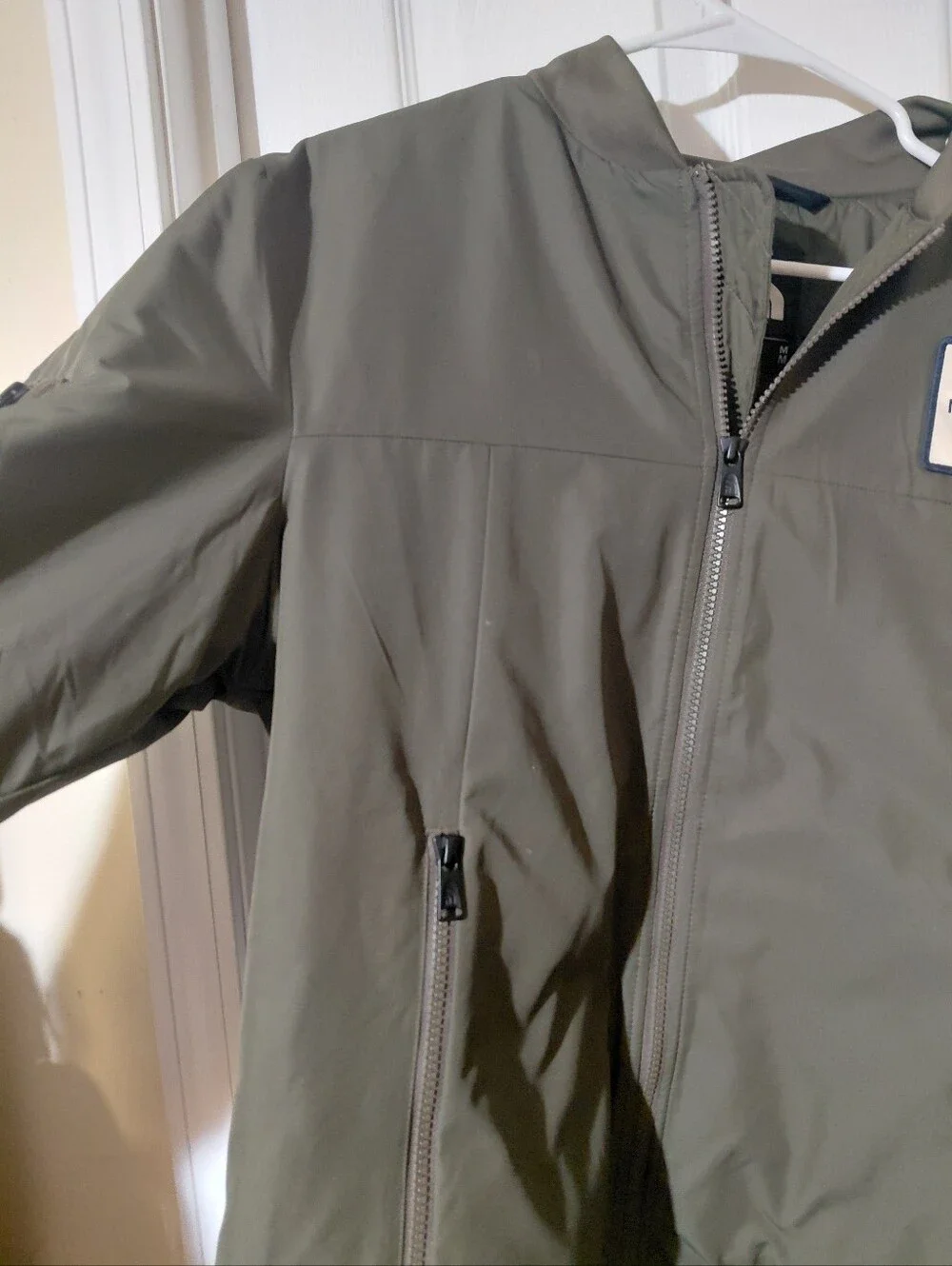The North Face Jacket Mens Military Green Patched Quilted Size Medium